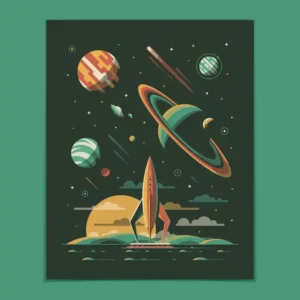 Aquarius 16" x 20" Four-Color Screen Print Poster