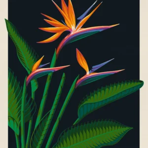Bird of Paradise 18" x 24" Six-Color Screen Print Poster