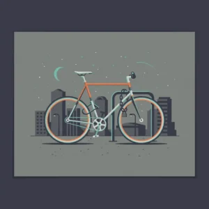 Downtown 20" x 16" Four-Color Screen Print Poster