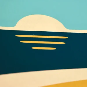 Horizons: Beach Three-Color Screen Print Poster