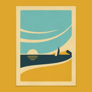 Horizons: Beach Three-Color Screen Print Poster