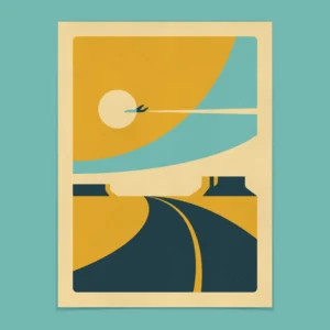 Horizons: Desert Three-Color Screen Print Poster