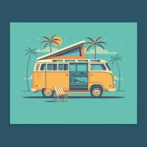 Laguna 20" x 16" Four-Color Screen Print Poster