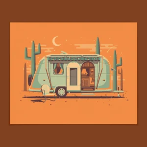 Mojave 20" x 16" Four-Color Screen Print Poster