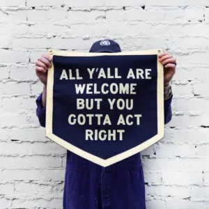 All Y'all Are Welcome Camp Flag