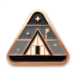 Cabin Rose Gold Soft Enamel Pin