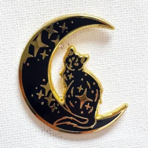 Cat Moon Pin