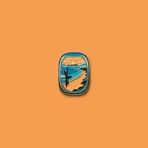 Island Window Seat Soft Enamel Pin