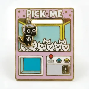 Pick Me Claw Machine Deluxe Pin