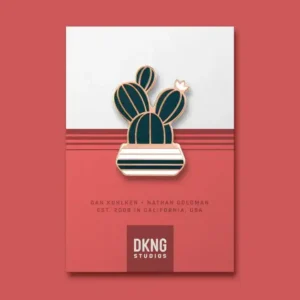 Prickly Pear Rose Gold Hard Enamel Pin