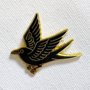 Gold Crow Pin