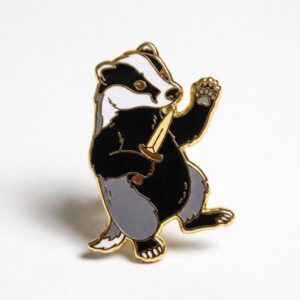 Knife Badger Pin