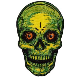 Staring Skull Yellow Patch