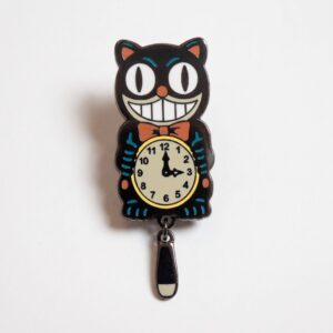 Clock Cat Pin