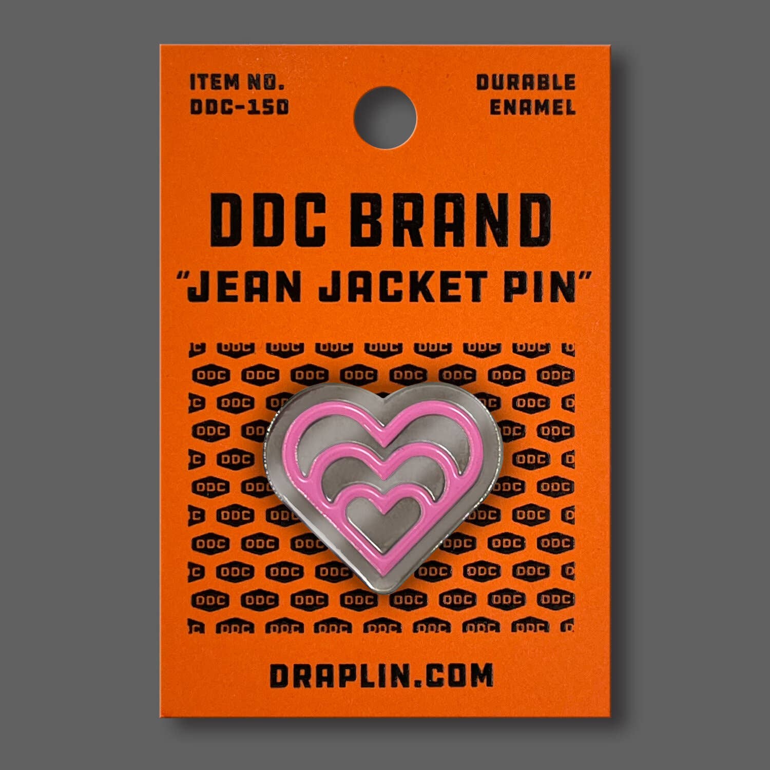 Expanding Heart - Chrome/Pink Pin