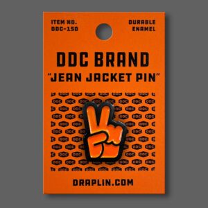 Peace Fingers - Orange Pin