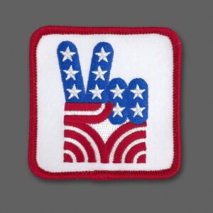 Peace Fingers - Stars & Bars Patch