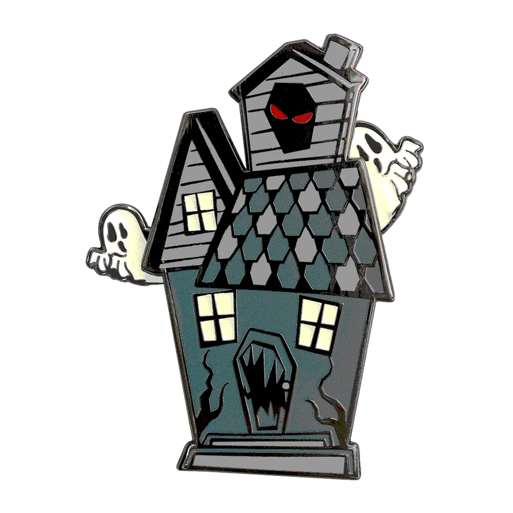 Haunted House Moving Enamel Pin