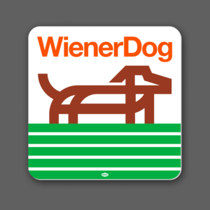 Wiener Dog on Green Grass Sticker