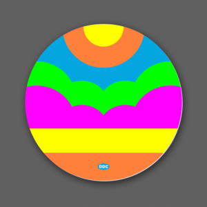 Thick Lines Expanse - Fluorescents Sticker