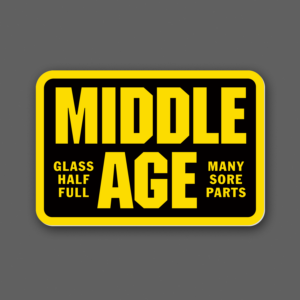 Middle Age - Black/Yellow Sticker